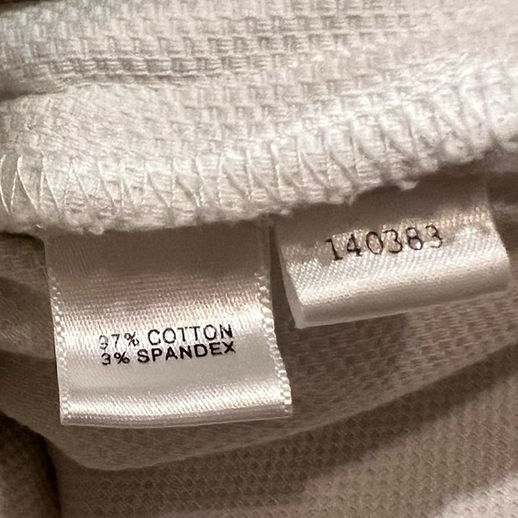 Ann Taylor Jacquard Straight Leg Capri Pants Mid Rise Solid White Size 2 - Picture 7 of 11